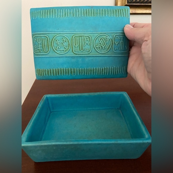 RARE Alvino Bagni for Raymor Bitossi Sea Garden Turquoise  Box Made in Italy - Picture 5 of 11